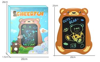 8.5-inch cartoon smiling bear color screen LCD electronic writing board drawing board graffiti drawing board handwriting board (CR2025 power pack * 1)   ITEM NO.： W056489