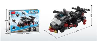 Special police biplane six in one 127PCS   ITEM NO.： W045175