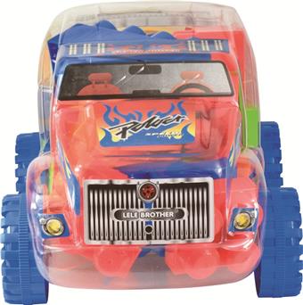 Large tractor trailer with multiple colors mixed and several pieces (35PCS)   ITEM NO.： W045387