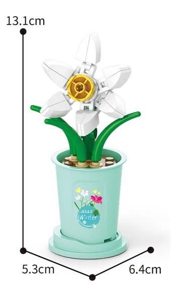 52PCS Micro Particle Building Blocks of Xiaohan Narcissus   ITEM NO.： W044866