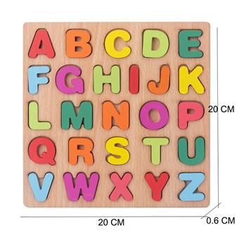 Wooden puzzle letter cognitive puzzle board early education toy   ITEM NO.： W049329