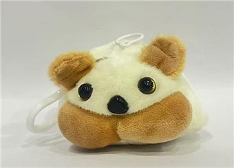 Mischievous wagging tail dog with bell and keychain   ITEM NO.： W048760
