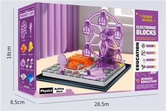 Rotating Ferris Wheel Circuit Building Blocks Toy   ITEM NO.： W062082
