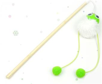 Long legged snowman cat teaser stick   ITEM NO.： W062355