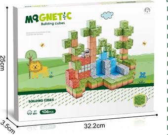 Forest theme 2.5CM magnetic block 106P   ITEM NO.： W046744