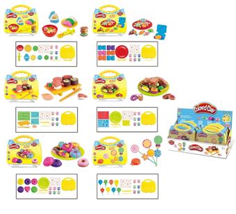 Handheld box 6 styles, 6-pox series, colored clay   ITEM NO.： W053348