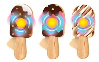 Cute popsicle hand-held fan   ITEM NO.： W042240
