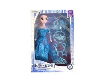 11.5-inch live action hand Frozen Barbie with crown vacuum molded accessories   ITEM NO.： W055536