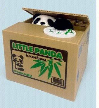 Cartoon Money Stealing Panda Fun Money Stealing Cat Series Savings Bank New Unique Electric Savings Bank Puzzle Toy   ITEM NO.： W051246