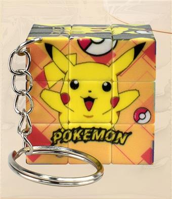 3.5CM Pikachu Rubik's Cube with Keychain (UV Printed) 12PCS One Medium Package Three Step Small Rubik's Cube Three Step Mini Rubik's Cube Keychain Pendant Pendant   ITEM NO.： W042685