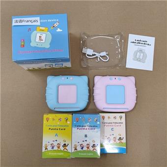 French+English IC - Kitten 255 Cards 510 Face Content English Flash Cards Children's Puzzle Card Learning Machine Early Education Card Machine (3.7V lithium battery pack)   ITEM NO.： W061403