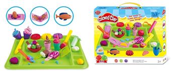 Ice cream popsicles, square plates, colored clay   ITEM NO.： W053416