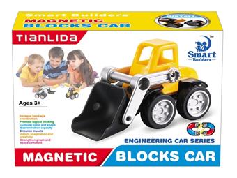 Magnetic assembly engineering vehicle 6pcs   ITEM NO.： W047263