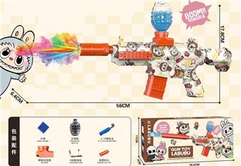 Labubu M416 electric water bullet gun 3.7V (with colorful smoke flashing and noise reduction)   ITEM NO.： W066492