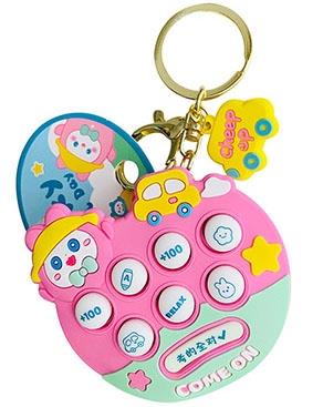 Cartoon Cute Bean Ding Open School Season Keychain Pendant Cute Dropping Glue Pendant   ITEM NO.： W048435