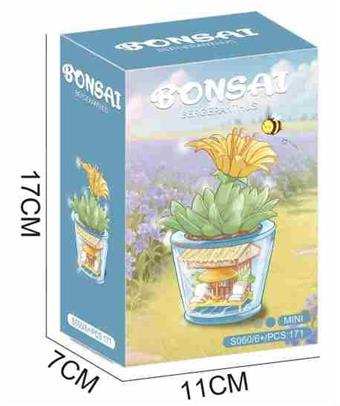 Succulent Building Blocks Flower Workshop 171PCS - Flower Series   ITEM NO.： W060033