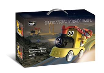 Electric train track building blocks - repair engineering team 34PCS   ITEM NO.： W047453