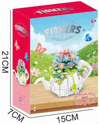 Mountain Rose Potted Plant 255PCS - Flower Series   ITEM NO.： W060008