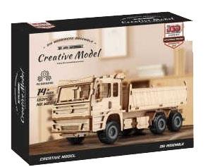 DIY wooden assembly rebound engineering truck   ITEM NO.： W042598