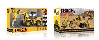 1: 16 inertia four-wheel excavator (with lighting and sound)   ITEM NO.： W047388
