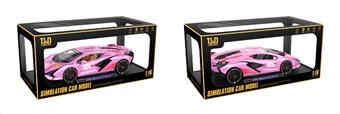 Lambo Lightning Model - pink (with spray)   ITEM NO.： W047446