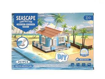 DIY construction expert seaside vacation cabin (high-end lighting version) plastic UV bottom plate   ITEM NO.： W062002