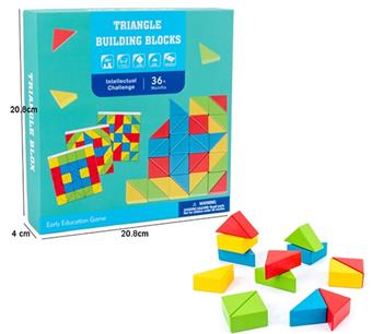 Wooden Smart Triangle Block Puzzle Puzzle Puzzle Toy   ITEM NO.： W049608