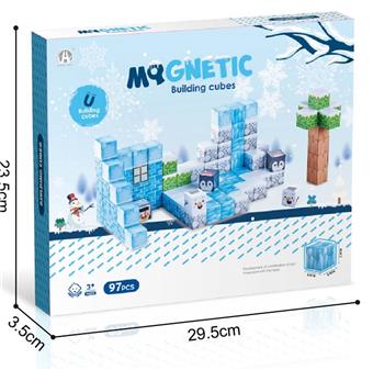 Ice and Snow Theme 2.5CM Magnetic Cube 97P   ITEM NO.： W046722