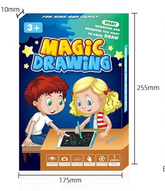 Blue 10 inch white surface sticker monochrome screen LCD writing board drawing board with screen lock   ITEM NO.： W056477