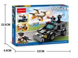 Police cars chase drones 188pcs   ITEM NO.： W046088