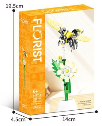 White Three Grass Bee 107PCS low-priced impulse version   ITEM NO.： W044464