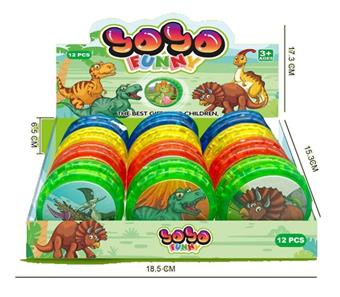 6 UV printed dinosaur light yo yo balls (12pcs)   ITEM NO.： W048029