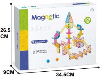 5.5CM Pipe Ball Magnetic Building Blocks 107PCS   ITEM NO.： W046796