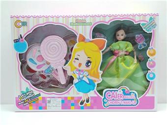 Lollipop 3-layer children's makeup with joint Barbie   ITEM NO.： W060084