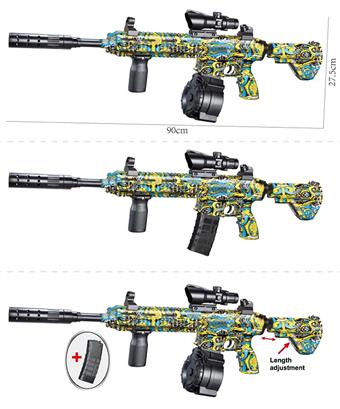 Battery 7.4V water bullet 7-8mm graffiti M416 electric high-speed continuous firing water bullet gun   ITEM NO.： W065491
