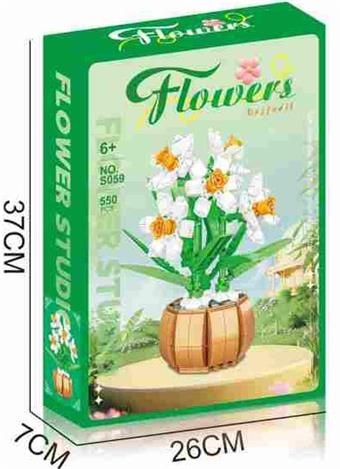 Building block narcissus 550PCS flower series   ITEM NO.： W060032