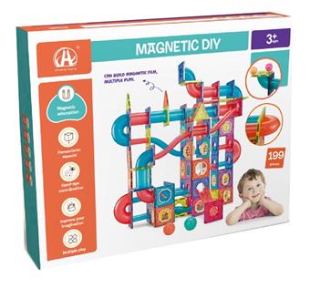7.5CM track ball magnetic building blocks 199PCS   ITEM NO.： W046514