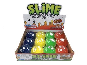 Half round Scallion Sparkling Powder Slime 60g Slime Clay (24pcs)   ITEM NO.： W052885