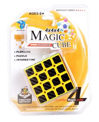(GCC) fourth-order solid color carbon fiber Rubik's Cube puzzle puzzle puzzle puzzle, decompression and venting puzzle toy, finger game   ITEM NO.： W042753