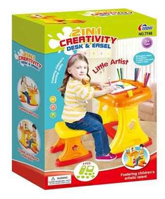 2-in-1 easel learning desk   ITEM NO.： W061476