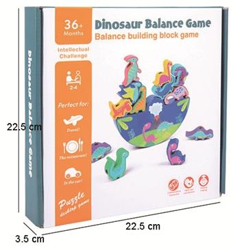 Wooden dinosaur rope balance stacking music building block puzzle toy   ITEM NO.： W049613