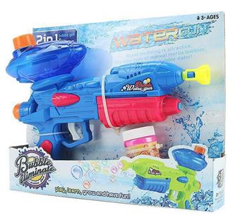 Bubble Water Gun Internet Celebrity 2-in-1 Dual purpose Multi functional Water Gun+Bubble (four-color mixed) (CPC)   ITEM NO.： W067508