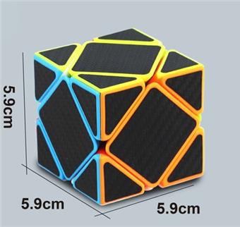 Third order oblique carbon fiber Rubik's Cube puzzle puzzle puzzle, decompression and venting puzzle toy, finger game   ITEM NO.： W042850