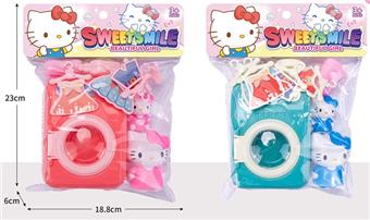 Puzzle Children KT Cat DIY Washing Machine Laundry Room Small Appliance Set Children's Play Toy   ITEM NO.： W043276