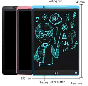16 inch black face sticker business monochrome screen LCD handwriting board writing board drawing board with screen lock (CR2025 * 1 power included) monochrome clear installation   ITEM NO.： W056437