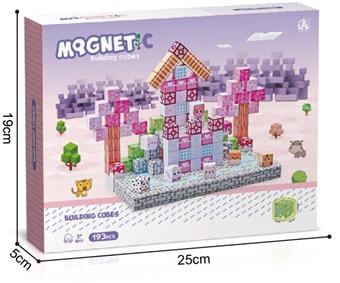 Pink Princess Theme Theme 2CM Magnetic Block 193P   ITEM NO.： W046786