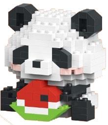 Eating Watermelon 160PCS Panda Low Price Impulse - Micro Particle Building Blocks   ITEM NO.： W044737