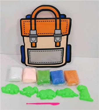Ultra light clay dinosaur 10 piece set with 2 mixed designs   ITEM NO.： W052160