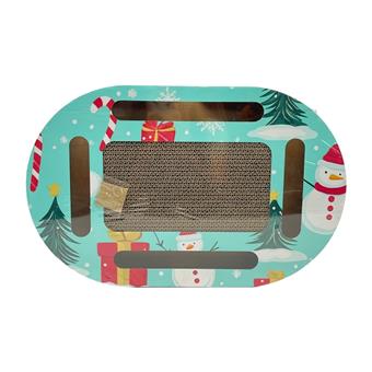 Elliptical cat scratching board   ITEM NO.： W062255