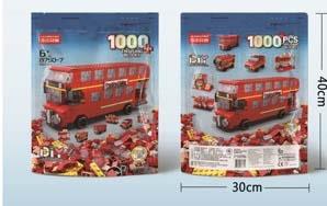 Double decker bus 1000pcs building blocks   ITEM NO.： W045994